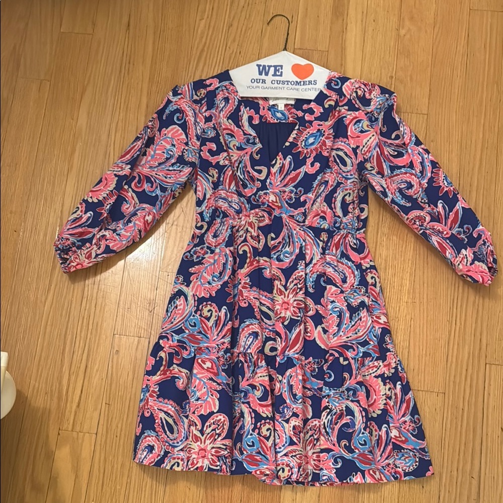 Lilly Pulitzer Paisley Dress in Pink and Blue